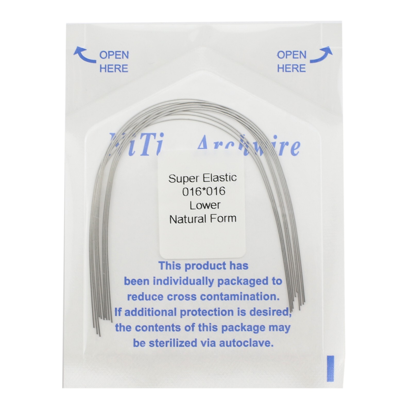 100PCS Dental Orthodontic Arch Wire Niti Natural Form Round Rectangular 16×22 14