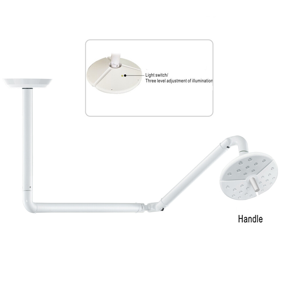 36W Ceiling-Mounted Dental Shadowless LED Exam Light Surgery ENT Operation Lamp