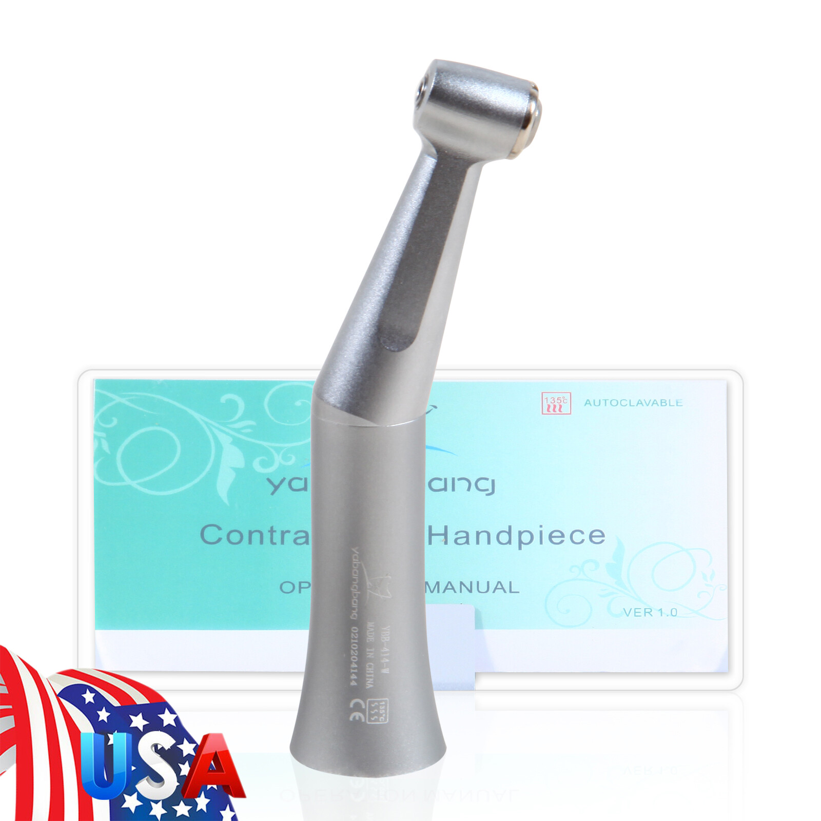 NSK Style Dental Push Button Contra Angle Handpiece Low Speed 1:1 Gear Ratio SP