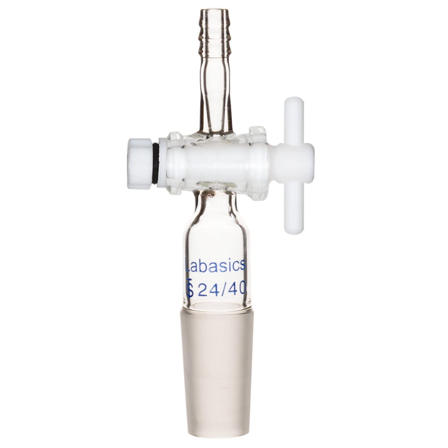 Labasics Vacuum Flow Control Adapter with PTFE Stopcock, 24/40 Joint and Straigh