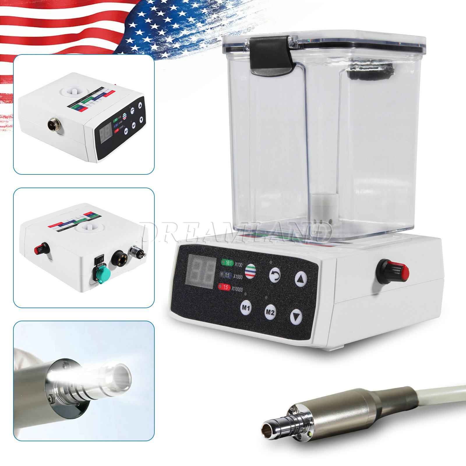 Dental LED Electric Motor System Micromotor & Water Tank For Practice UPS