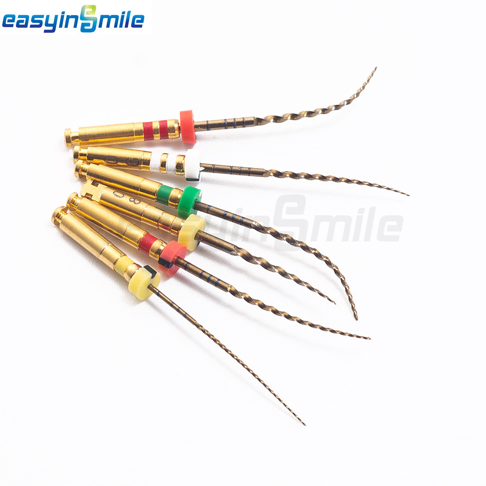 6pc Endodontic Dental Endo NITI Files X3-Pro Gold Taper Root Canal Rotary Files
