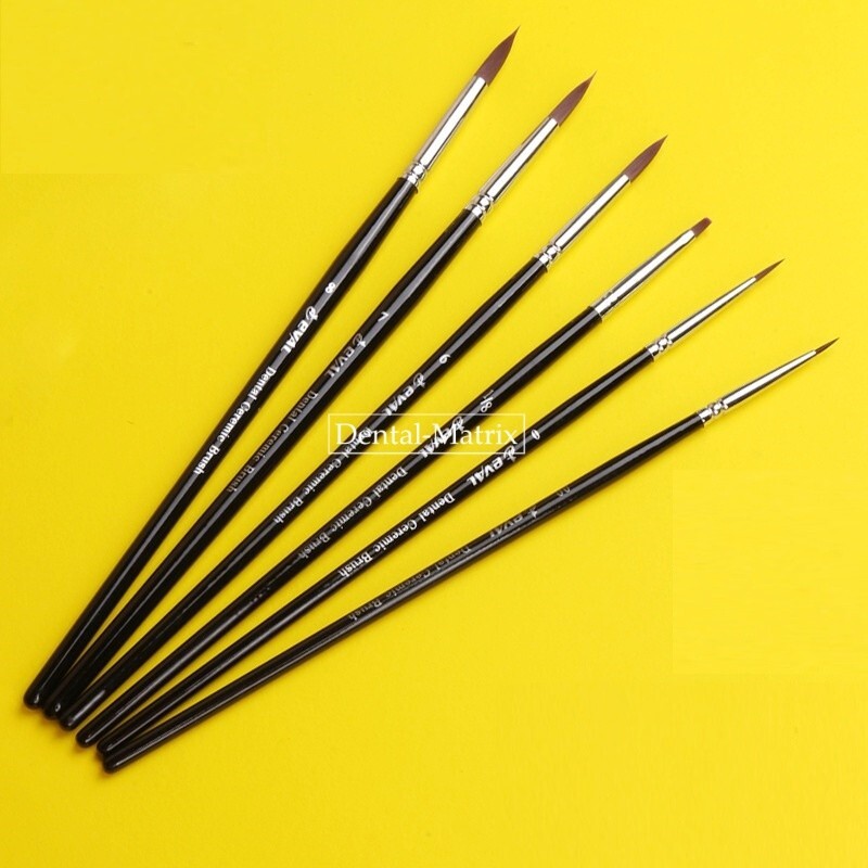 Dental Porcelain Brush Pen Ceramic Teeth Adhesive Resin Shaping Brushes 6pcs/set