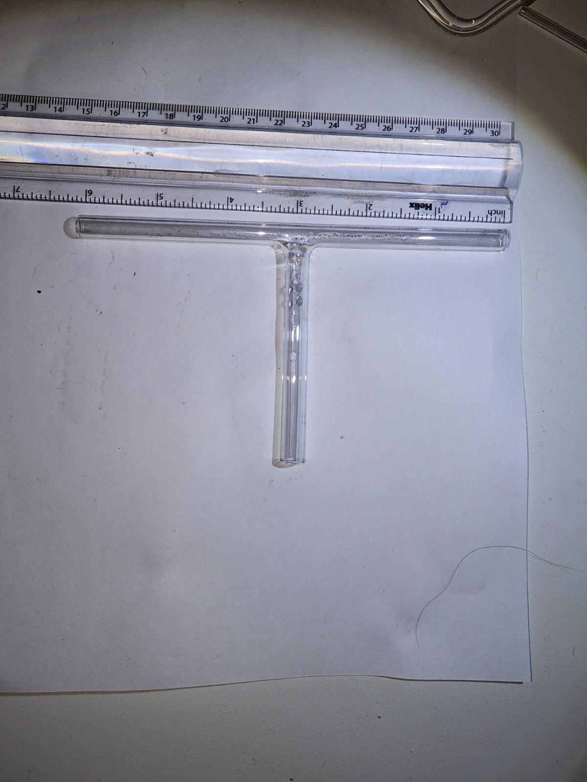 2 Used Lab glass T shape connector 6″ x #-1/4″ x 5/16″