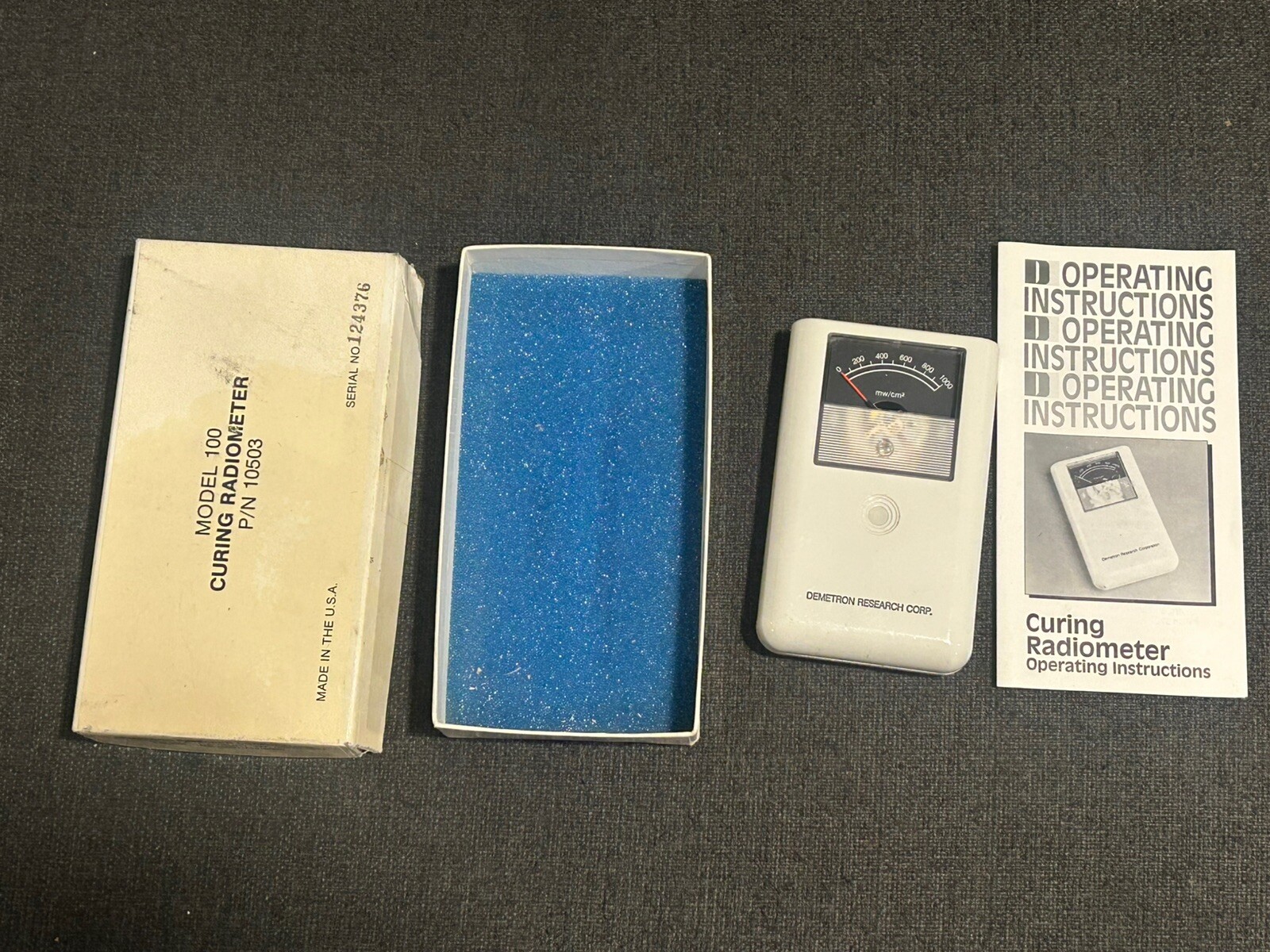 Kerr Demetron’s Curing Radiometer Model 100 P/N 10503 Comes As Shown