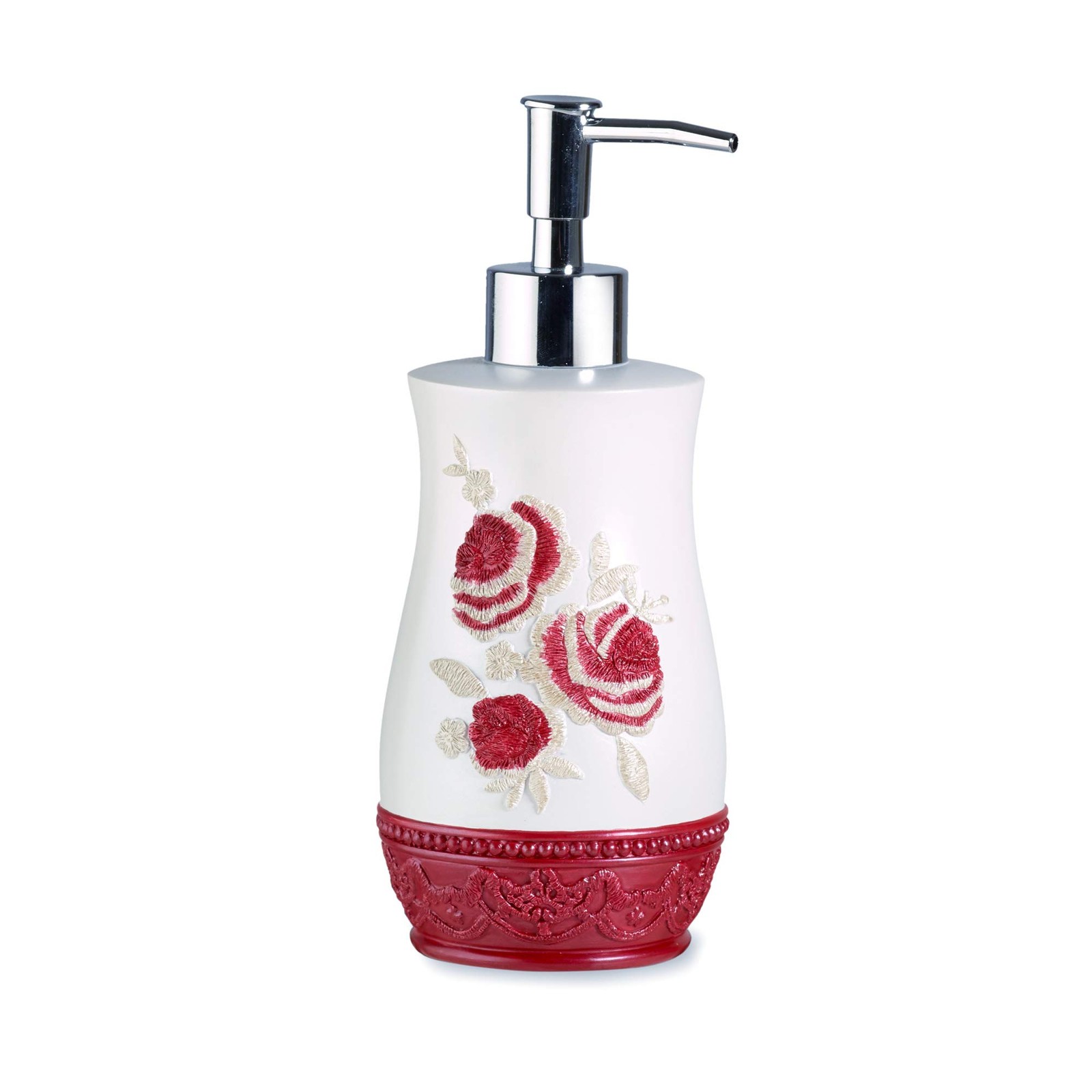 Popular Bath Blossom Rose Luxury Lotion Pump, Burgundy – Modern Decor
