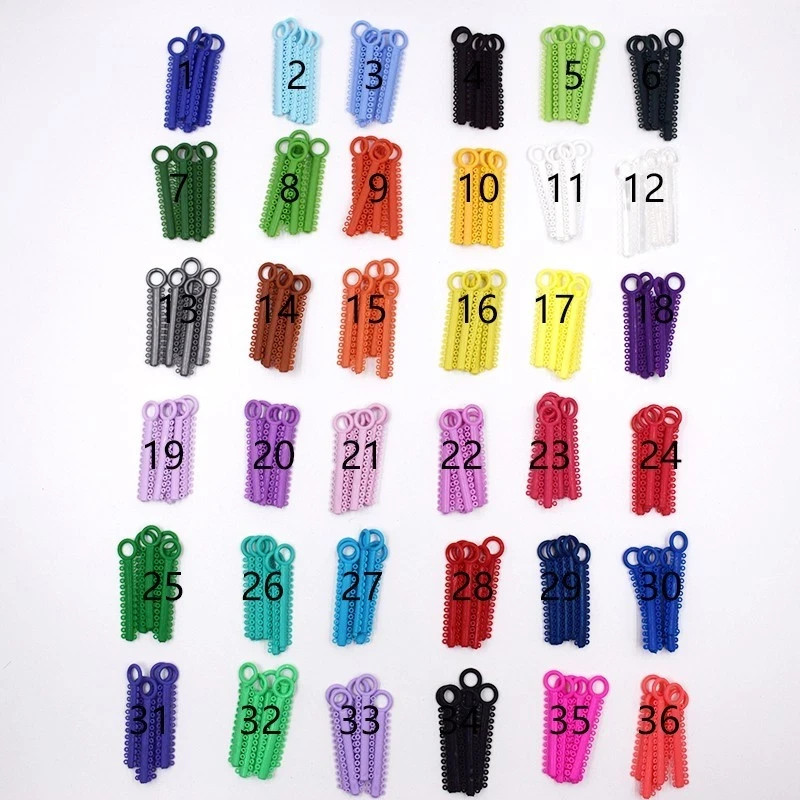 37 Colors Orthodontic Dental Elastic Rubber Ligature Ties Braces 1040 Pcs/Pack