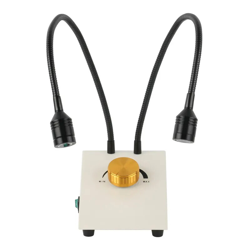 6W 110V 220V Stereo Microscope LED Light Illuminator Gooseneck Spotlight Lamp