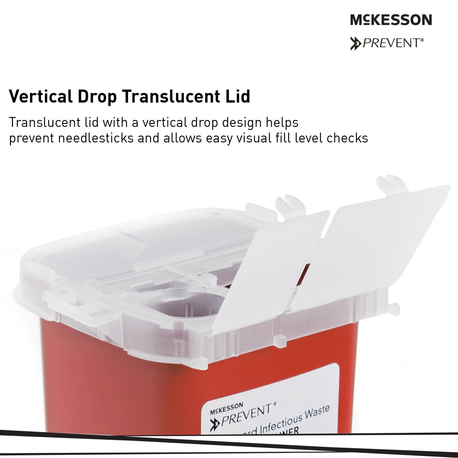 McKesson Prevent Sharps Container 0.25 gal. Vertical Entry