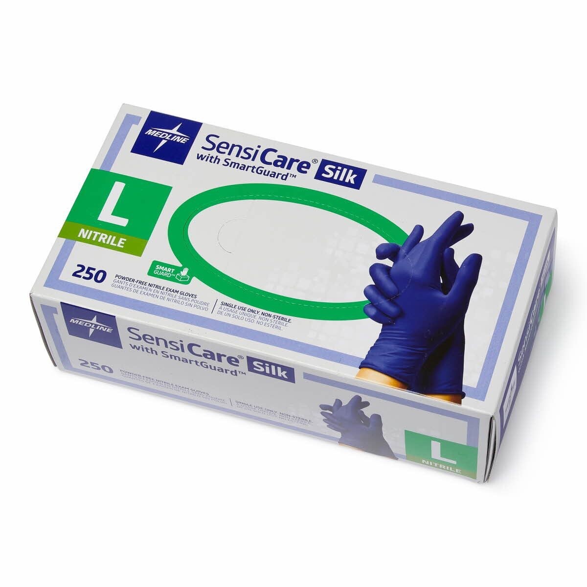 Medline MDS2584H SensiCare Silk Nitrile Exam Glove