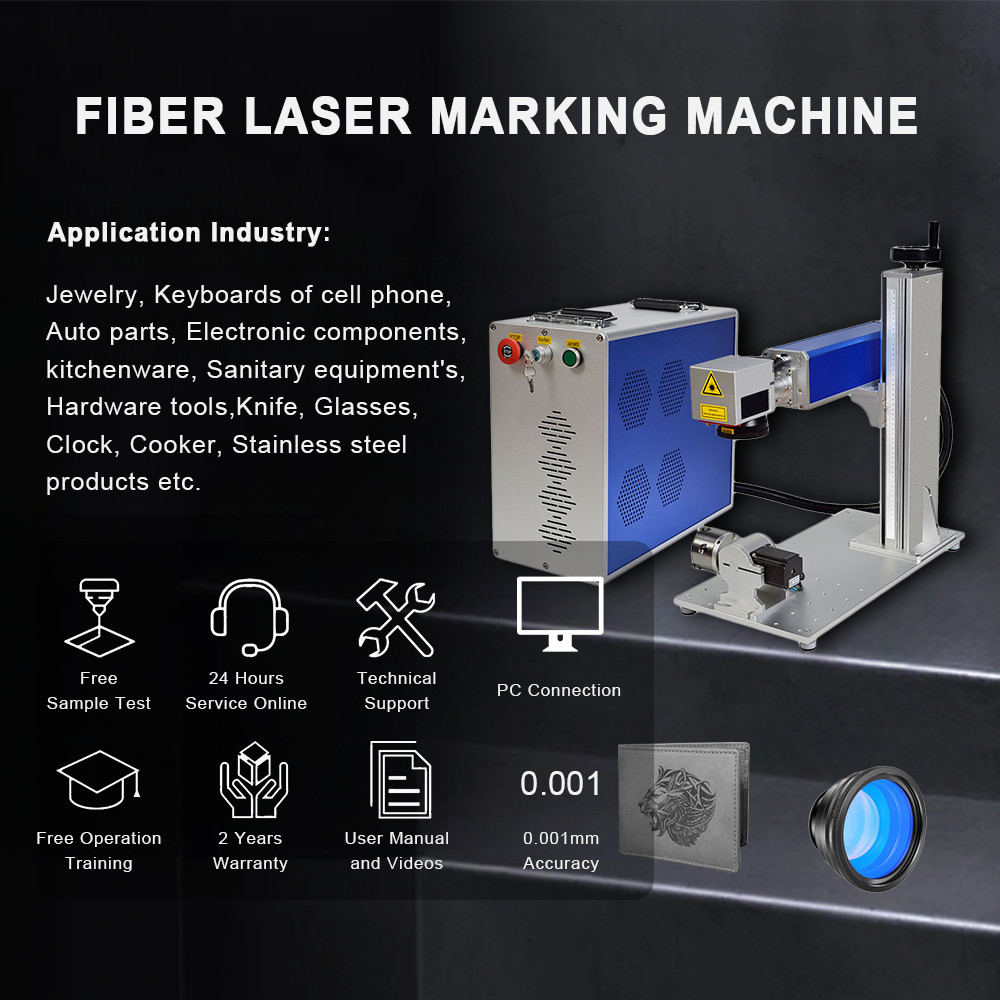 MCWlaser 50W Raycus Fiber Laser Marking Machine Metal Engraver Max Area