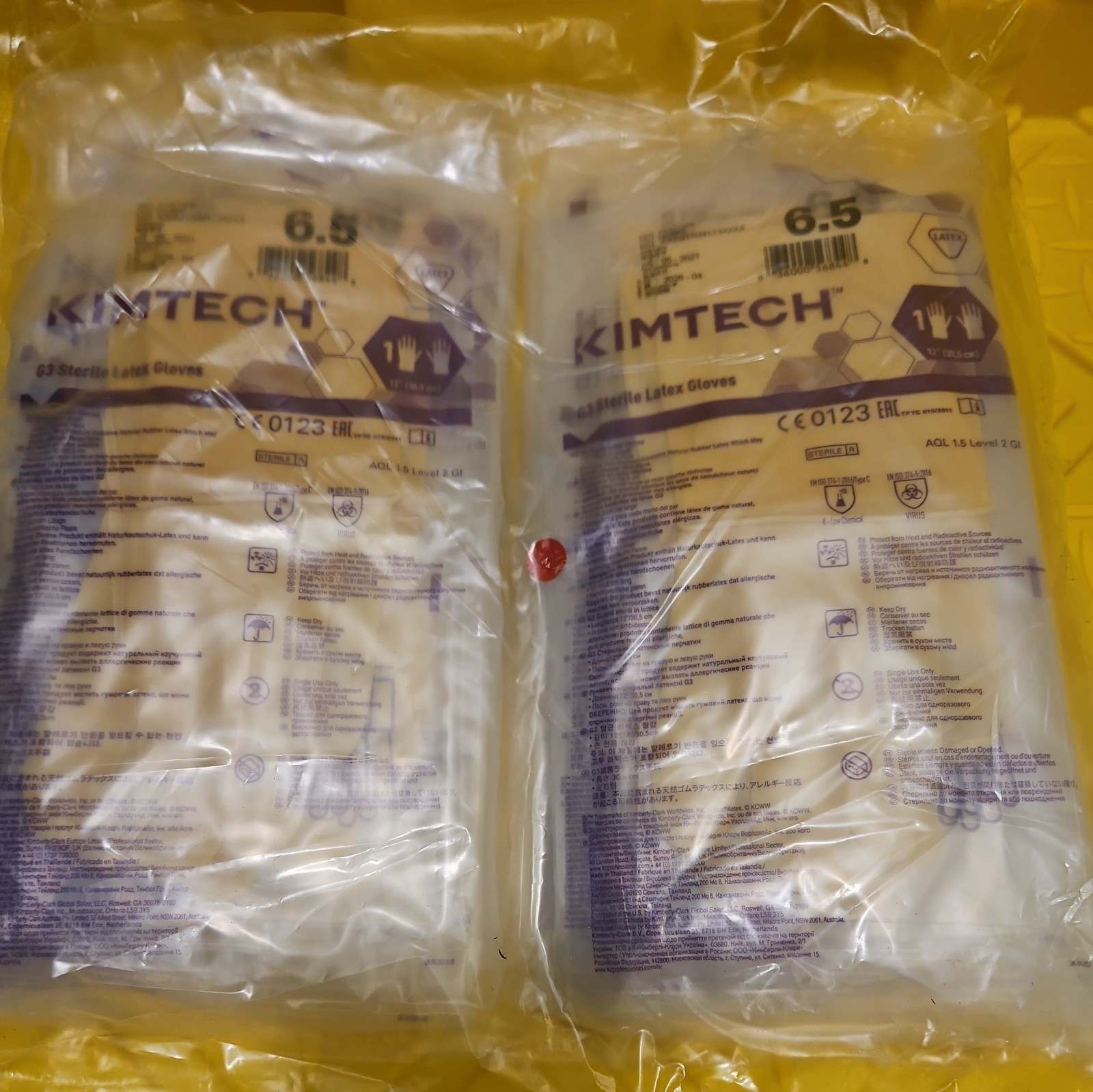 Kimtech #56889 G3 Sterile White Nitrile Gloves 12″ Size 6.5 – 20 Pair