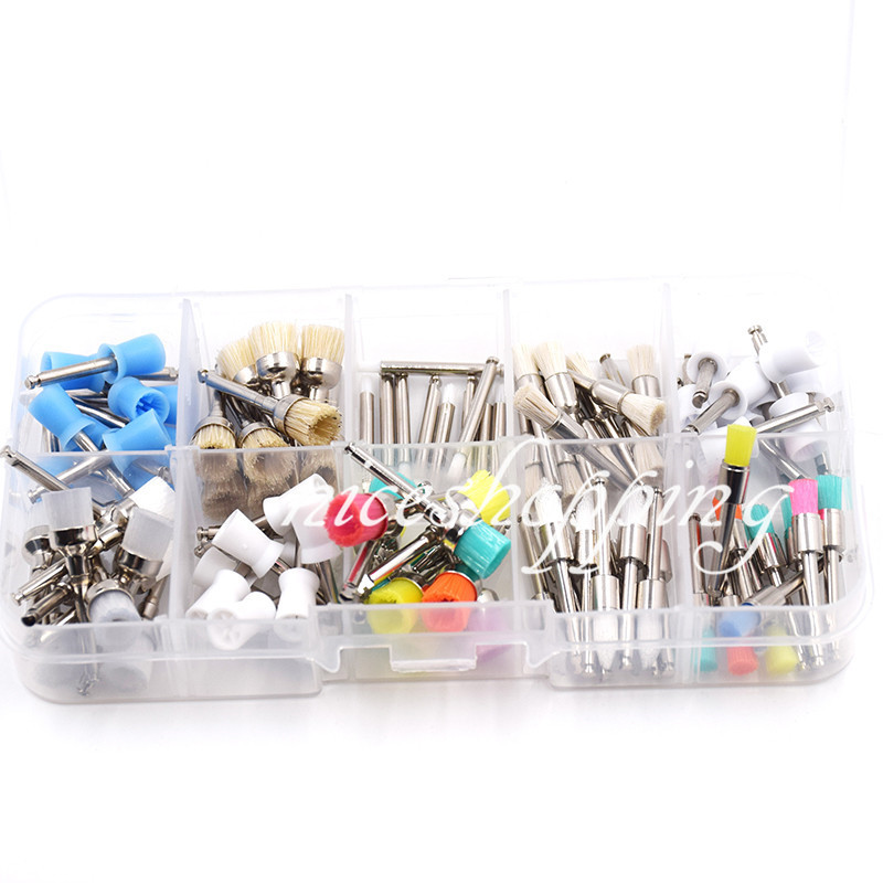 100 Pcs 10 Mixed Types Disposable Dental Prophy Brush Cup Polishing Polisher