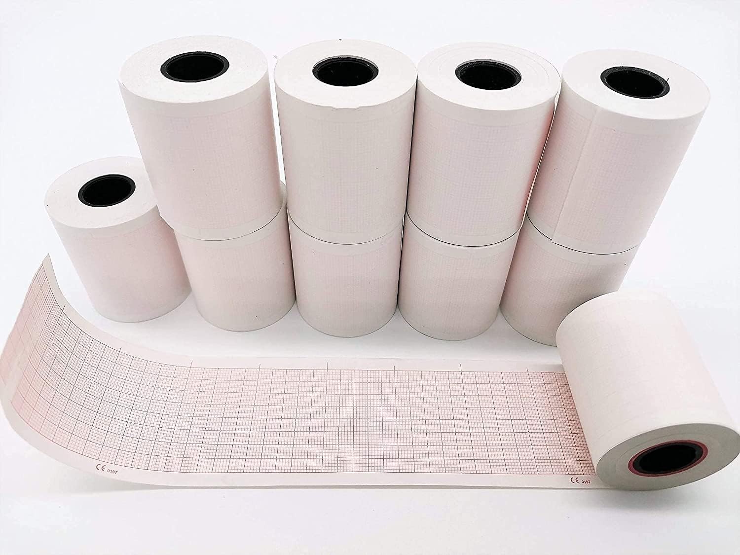 Papel Ecg Premium 10 Rollos 50Mm X 20M Para Maquinas De 1 Canales