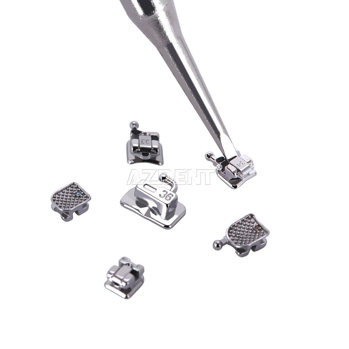 AZDENT Dental Orthodontic MIM Self Ligating Bracket Braces with Buccal Tubes