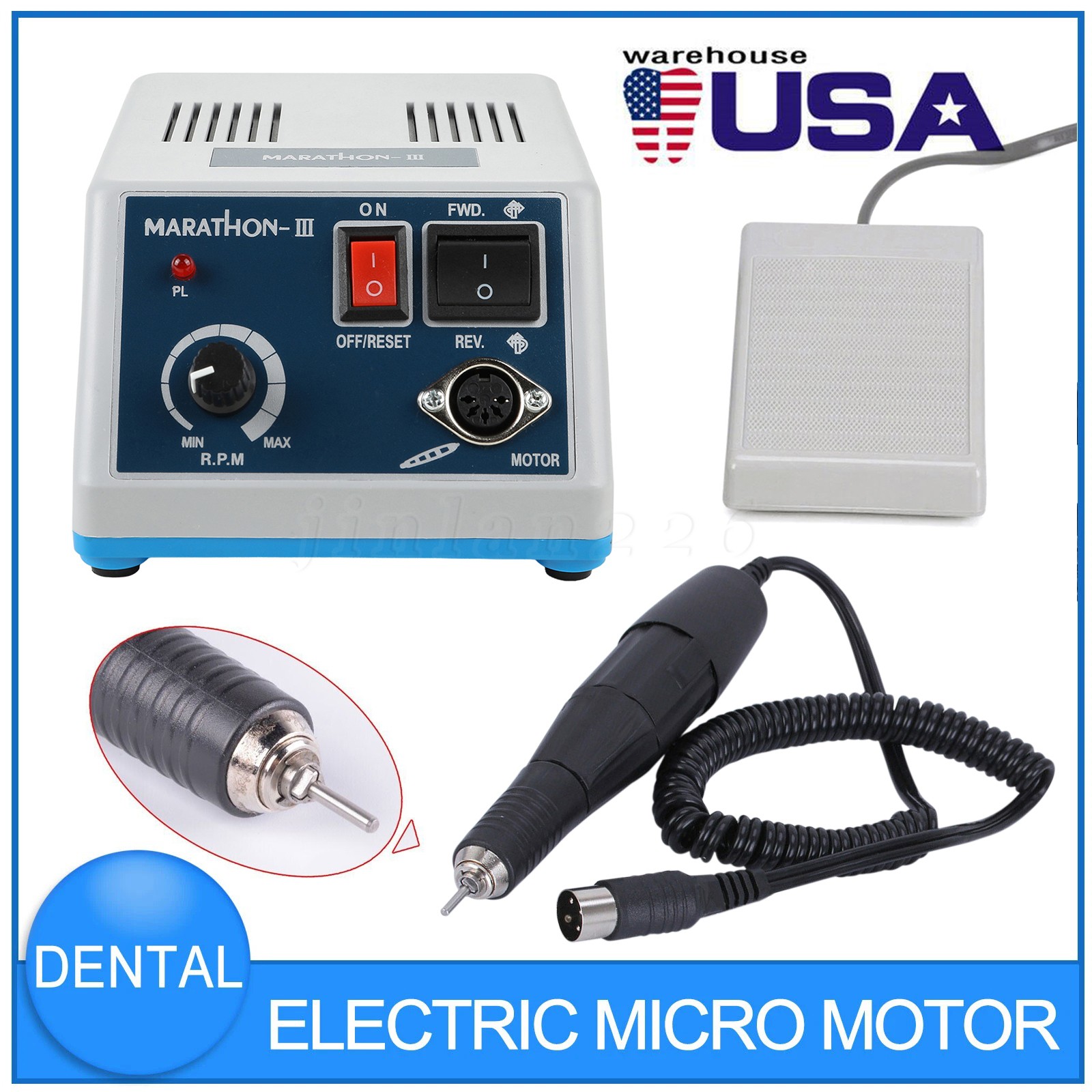 Dental Lab Marathon III Micromotor Polishing Handpiece Max 35K RPM Handpiece