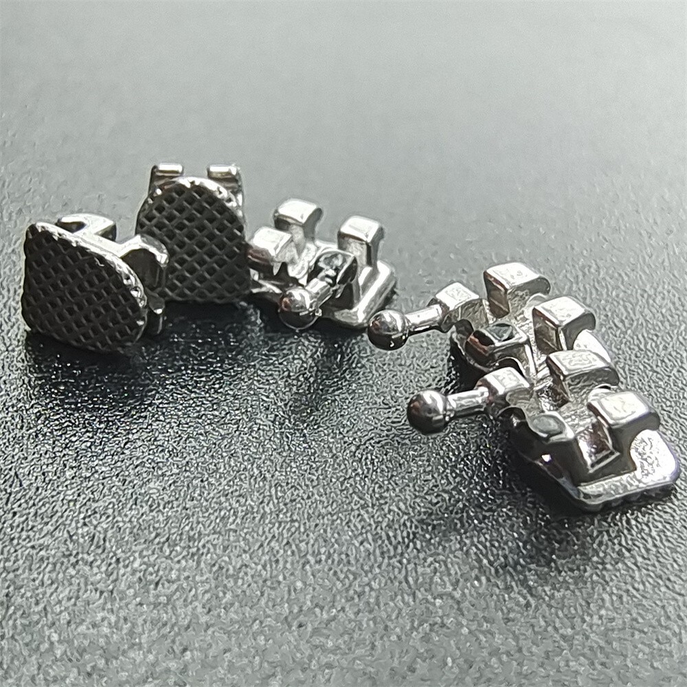 5 Packs Dental Orthodontics Metal Fake Bracket Mini Roth Slot 022″ Hooks 3-4-5