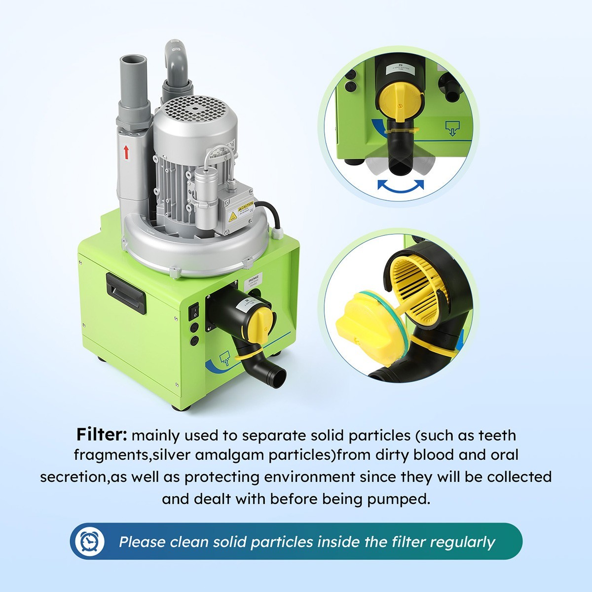 FDA CE Dental Mobile Suction Unit Pressure Pump Strong Suction 300L/600L/min