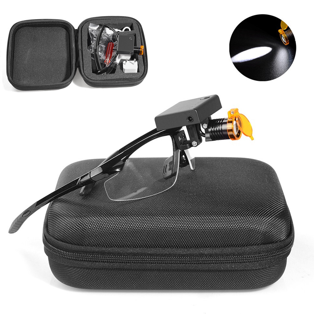 3W Wireless Dental LED Headlight Lamp Optical Filter with Dental Loupes DY-010-F