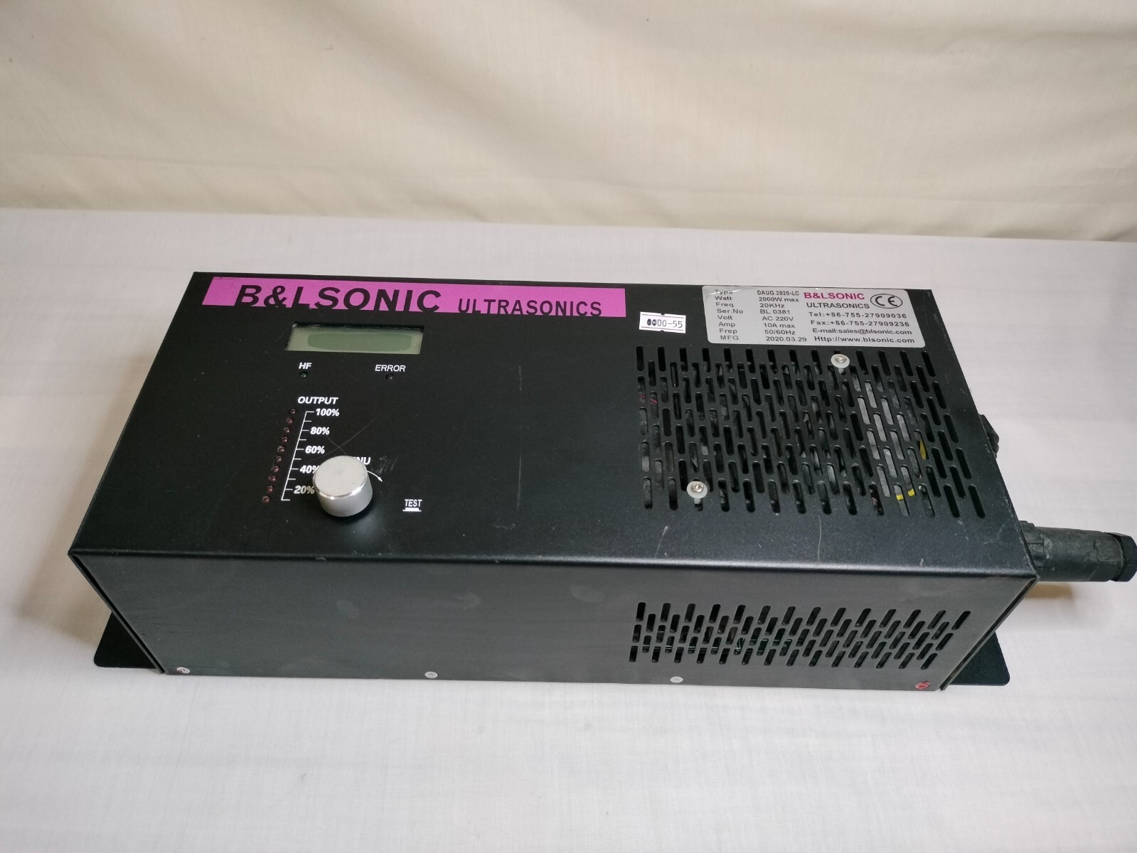 B&L Sonic DAUG 2020-LC DAUG2020LC Ultrasonic 2000W 20KHz AC220V 10A