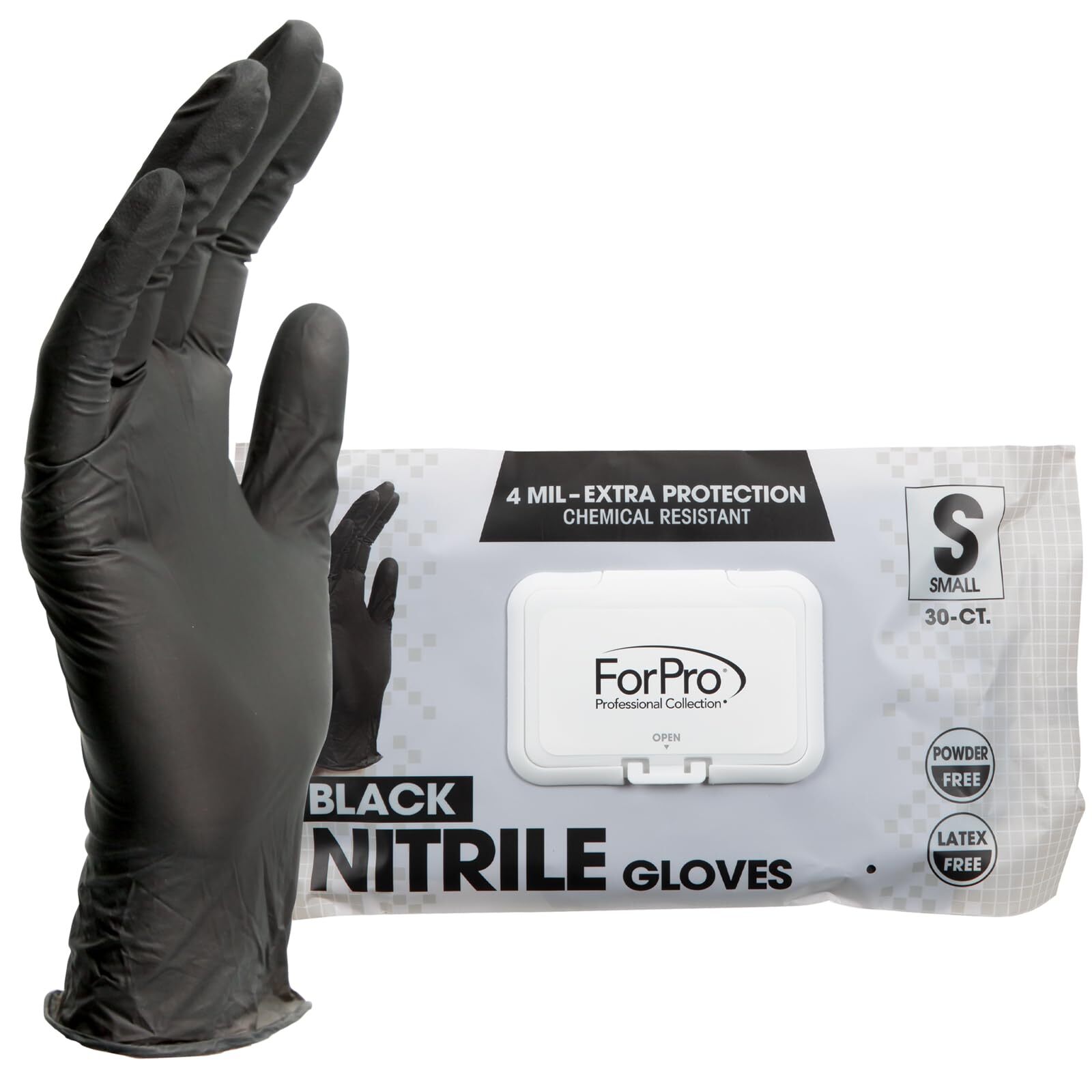 Llection Unisex Adult Black Color Nitrile