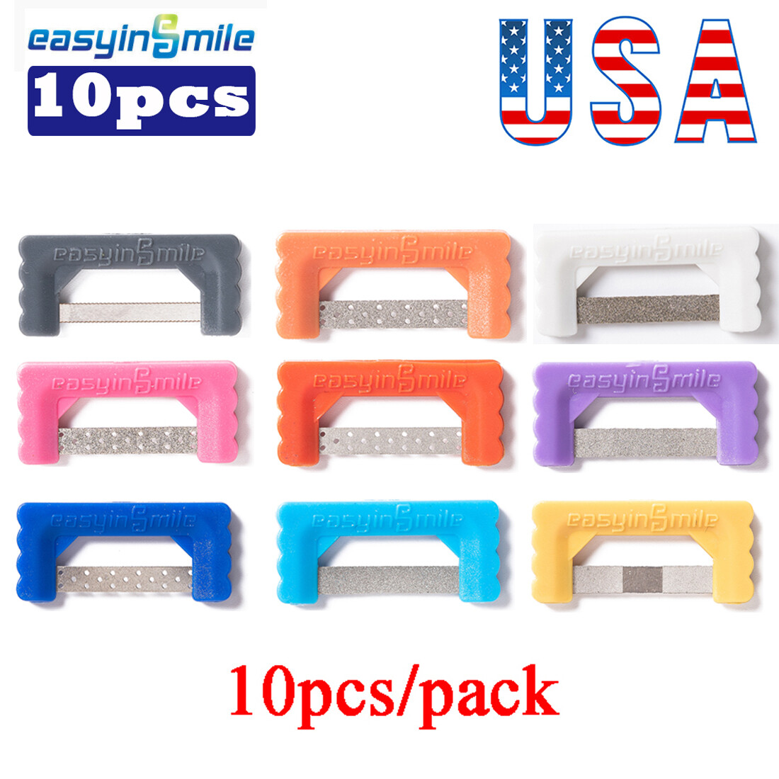 10pcs Orthodontic IPR Strips Dental Interproximal Reduction Enamel Strip Kits