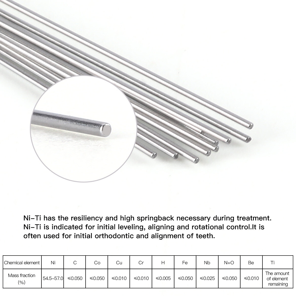 US AZDENT Dental Orthodontic Metal Brackets Braces/Supper Elastic Niti Arch Wire
