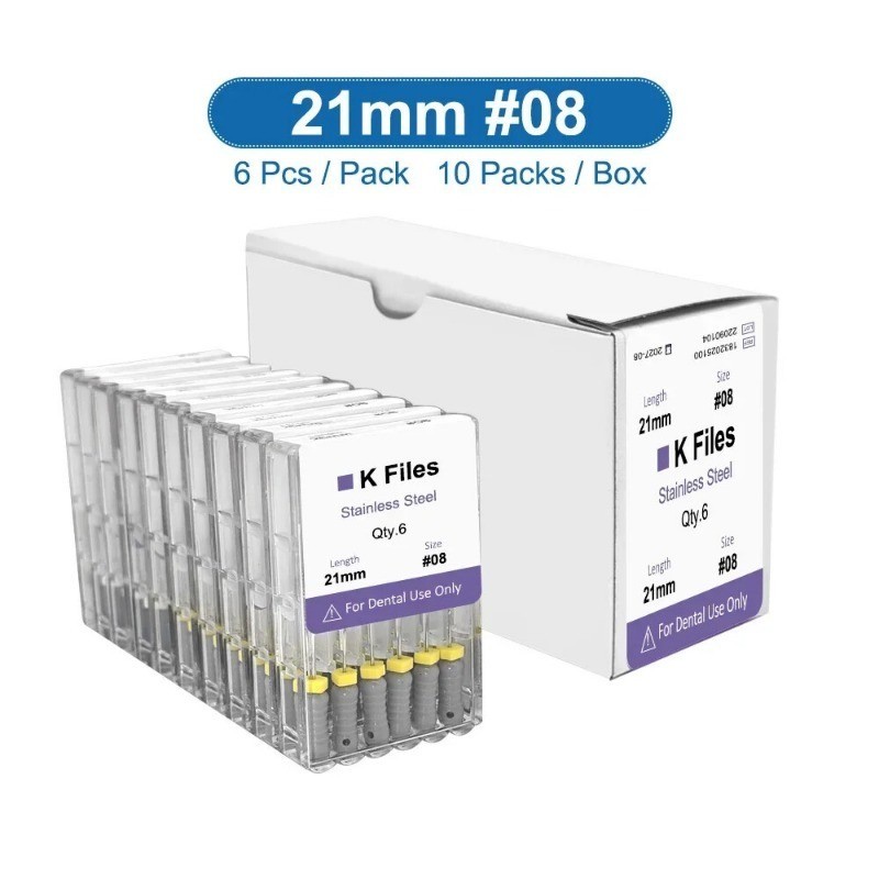 Dental Endo Files Hand Use K/H/R File 21/25/28/31mm Stainless Steel Endo Files