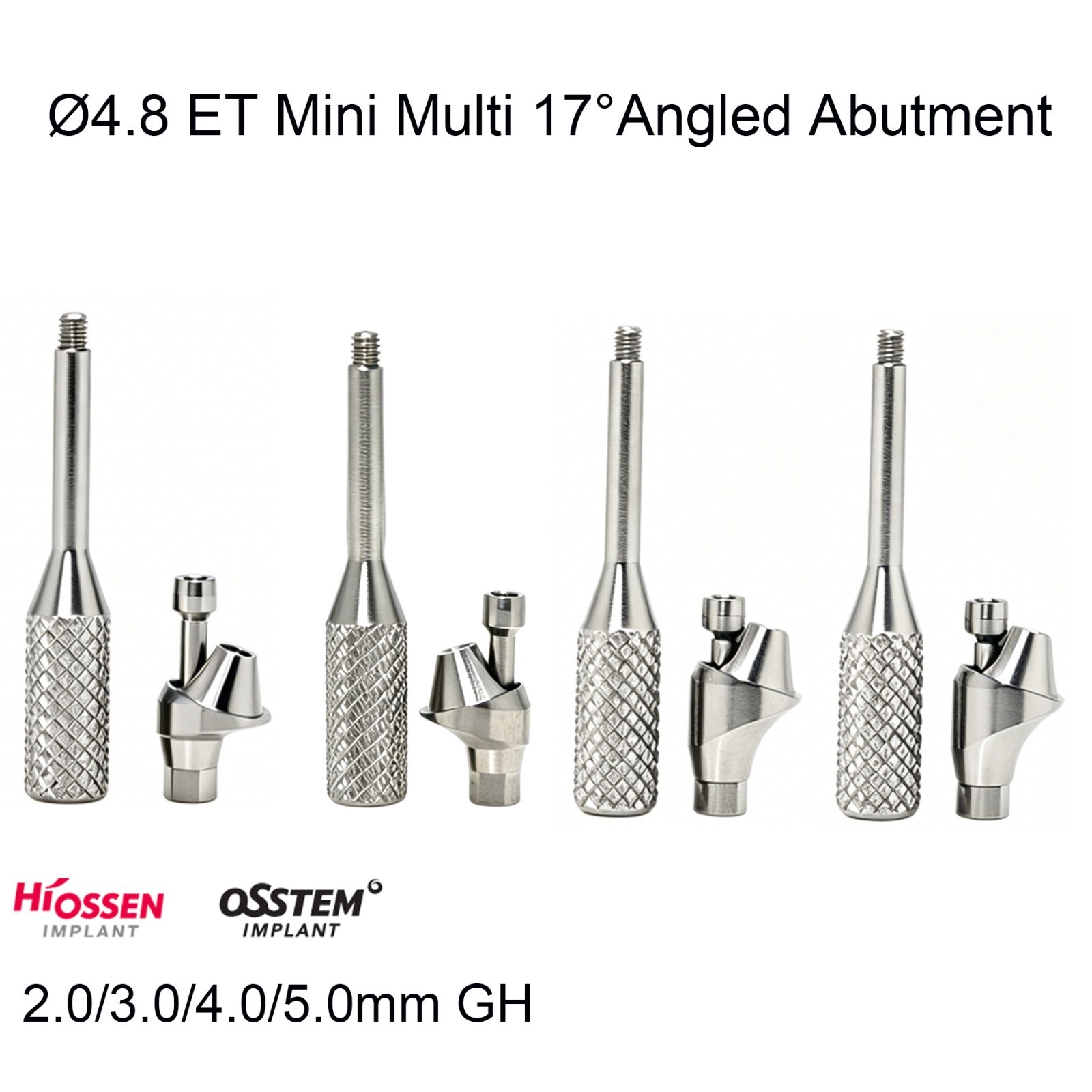 Dental Angled Multi-Unit Mini Hex Conical Abutment 17° MU Hiossen ET compatible
