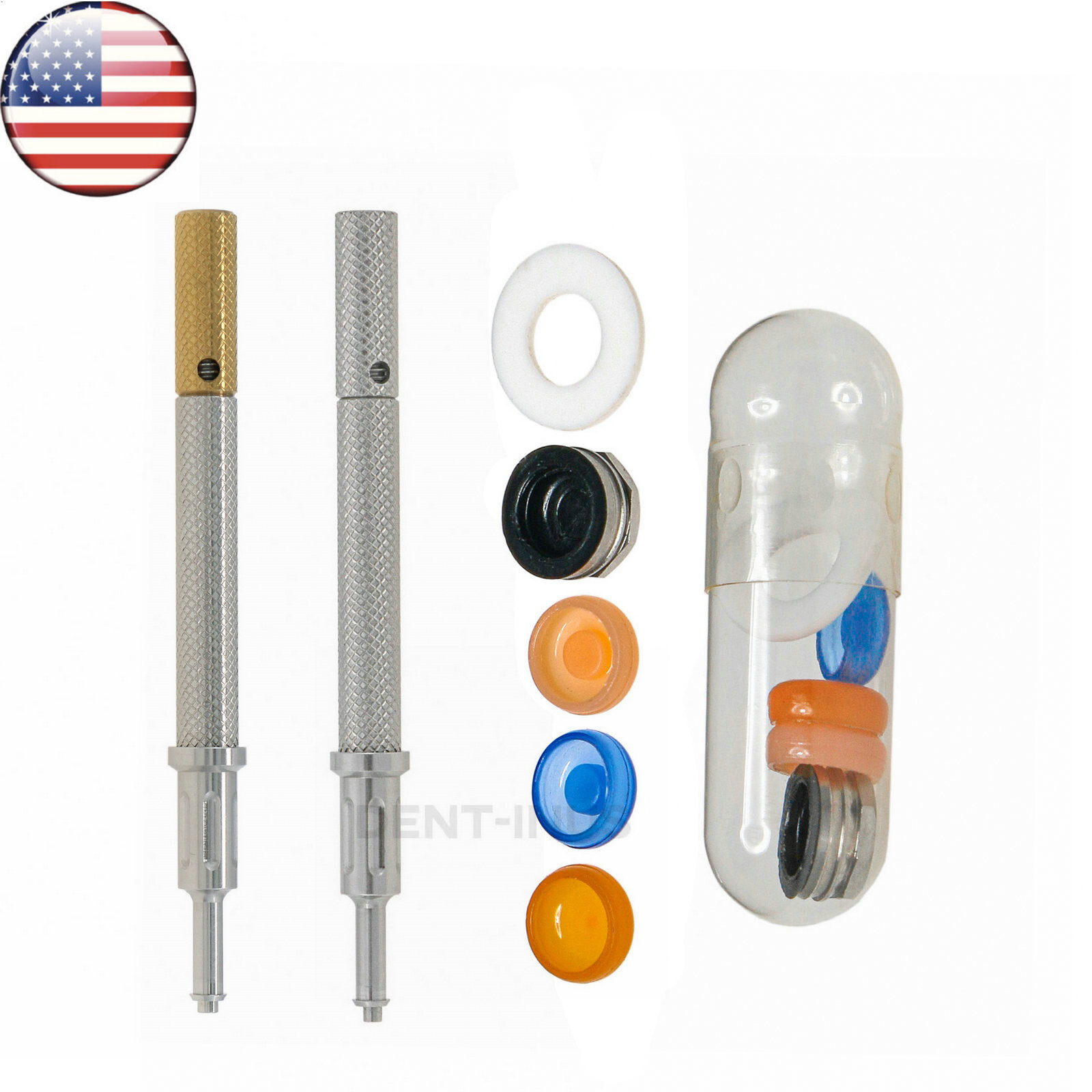 US Dental Hiossen Regular 3-5mm Attachment Abutment & Overdenture Male Caps Kits