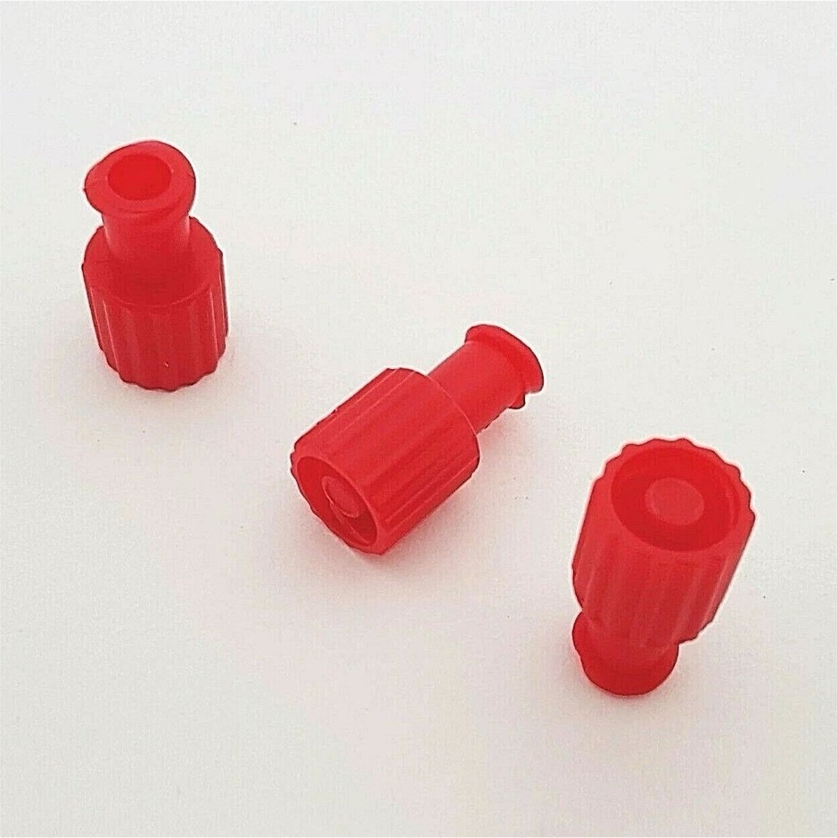 2,400 pcs MedDose Combi-Cap Red IV2100 Sterile Luer Connector Caps