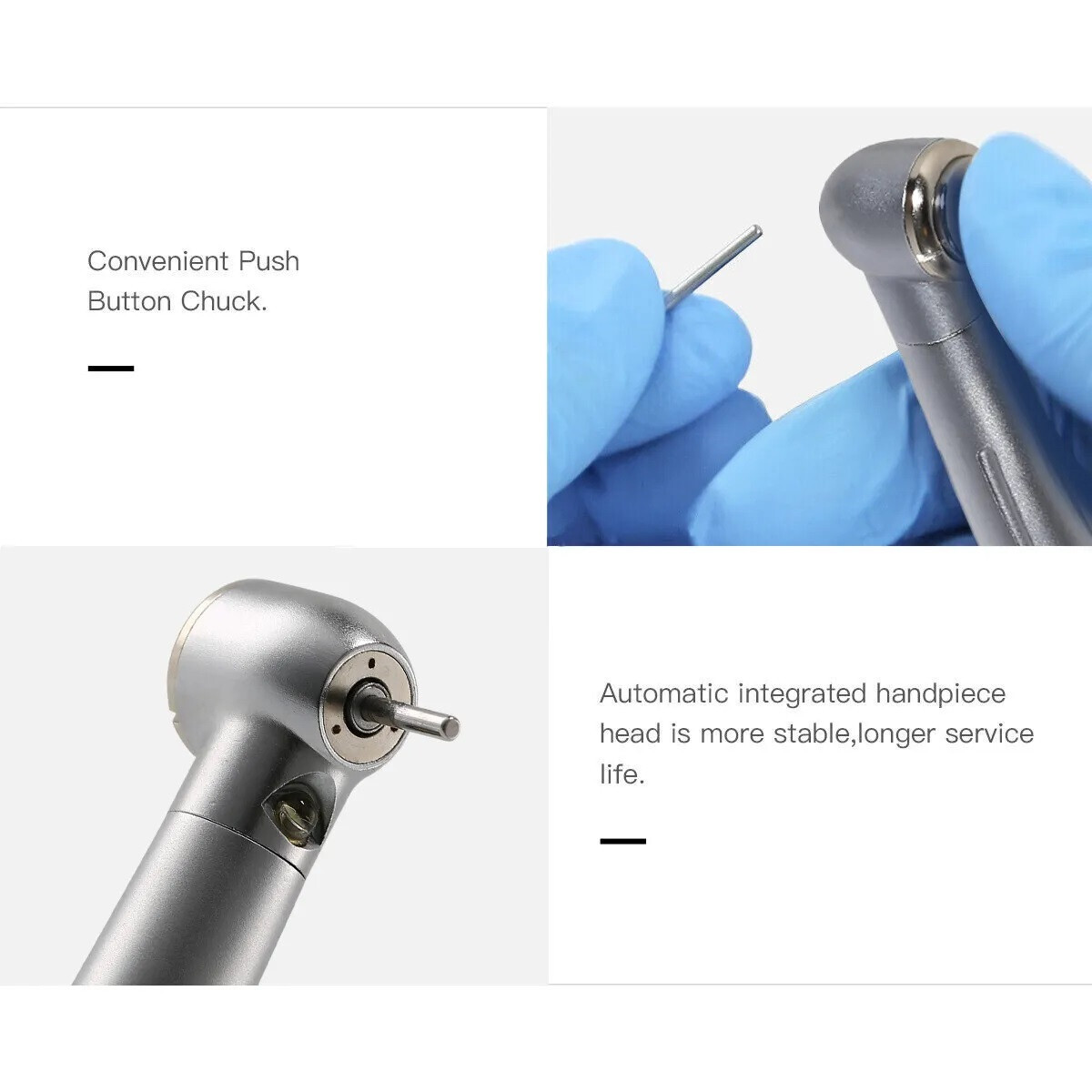 NSK Style Dental Fiber Optic LED E-generator High Speed Handpiece Turbine 4 HOLE