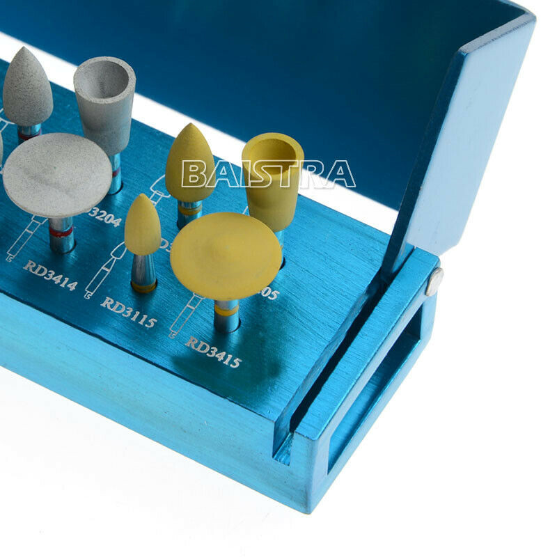 12pcs AZDENT Dental High Gloss Zirconia Polishing RA3112 Kit Polishers for Crown