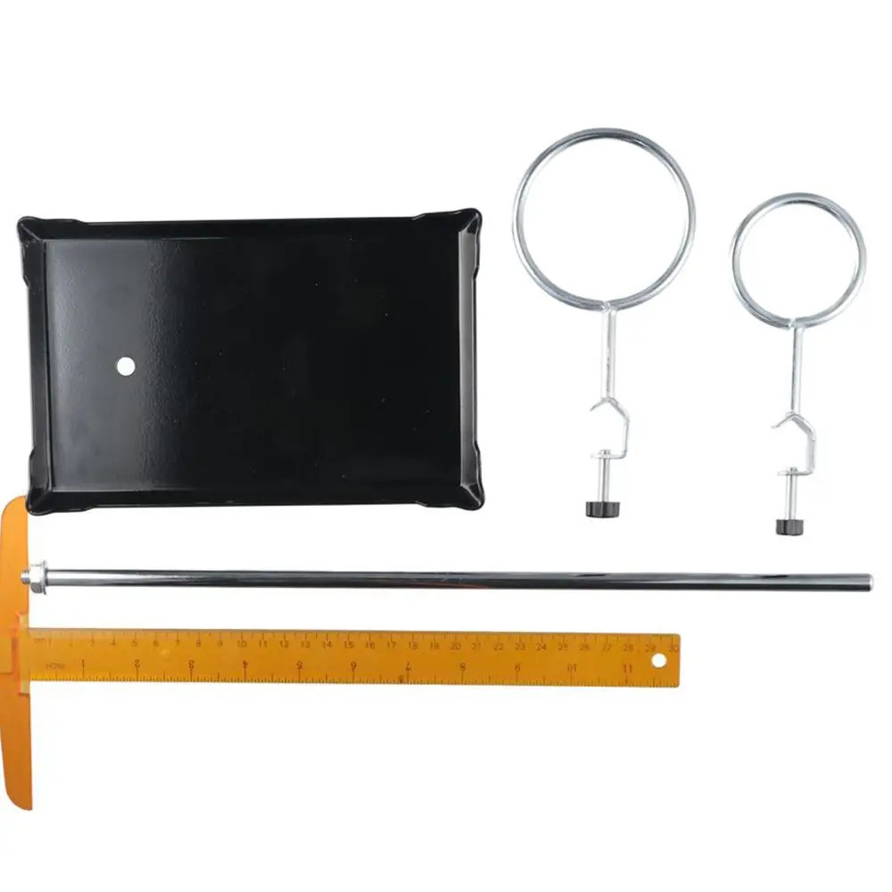Laboratory Stands Support Set, Steel Lab Stand Set with Cast Iron Base, Rod 16″
