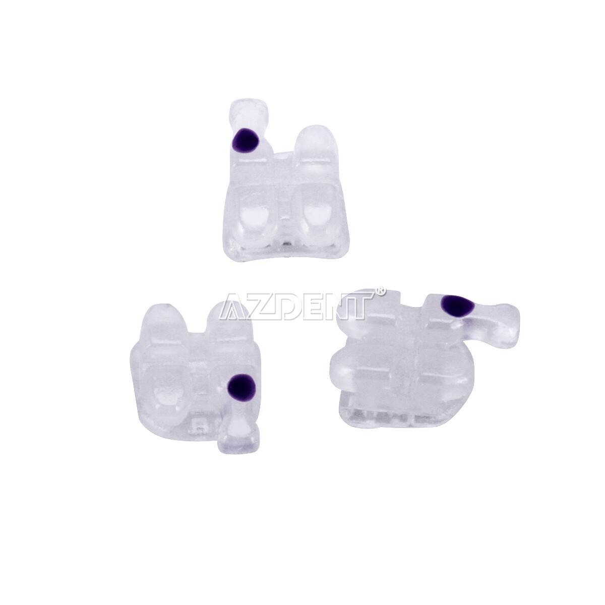 AZDENT Dental Orthodontic Clear Ceramic Brackets Braces Roth. 022 Hooks 3 4 5