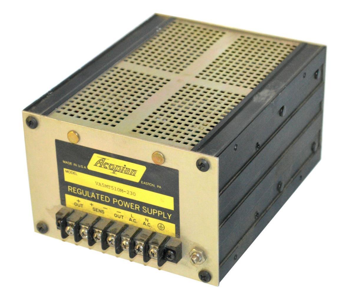 ACOPIAN VA5MT510M-230​ REGULATED POWER SUPPLY 5 VDC @ 2.3 AMPS – SOLD AS IS