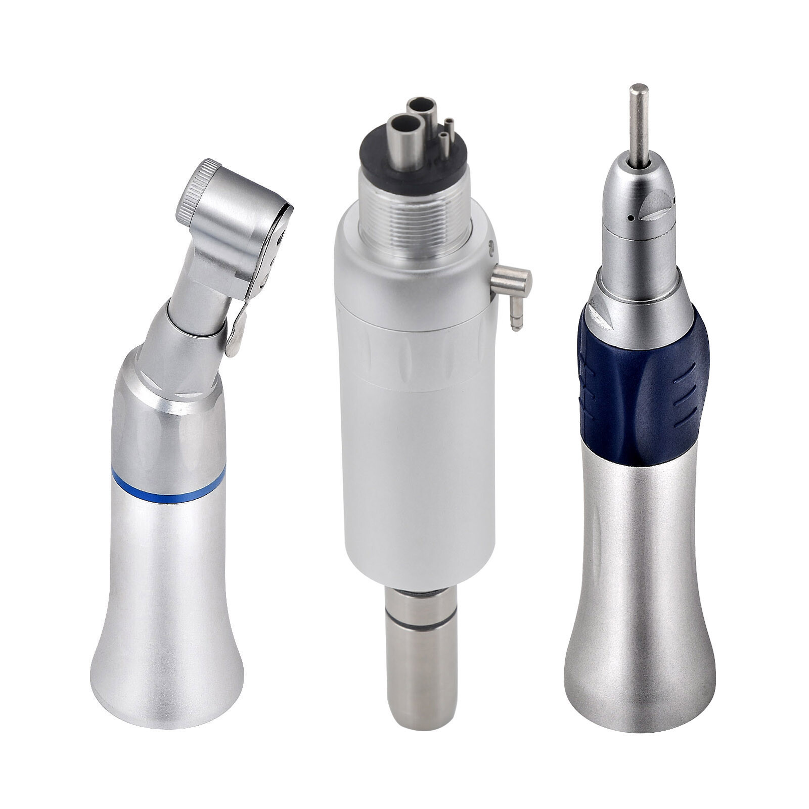 1set Dental Low Speed Handpiece Set Latch Contra Angle Straight Air Motor 4H