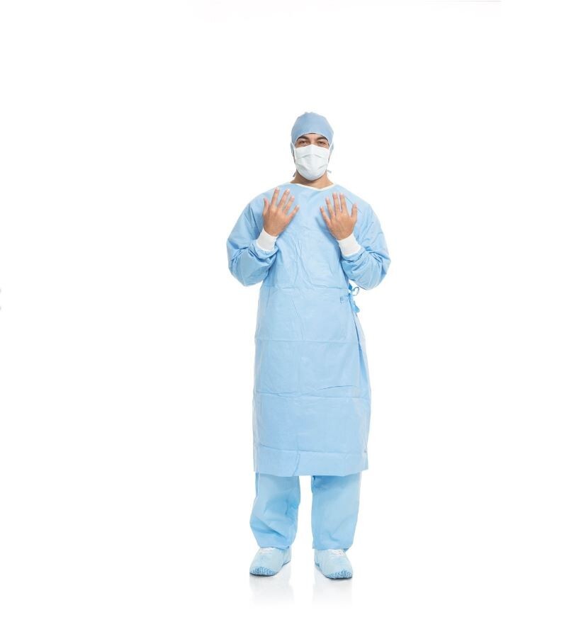 *1-Piece* Halyard Aero Blue Performance Surgical Gown AAMI Level 3 XX-Long 41735
