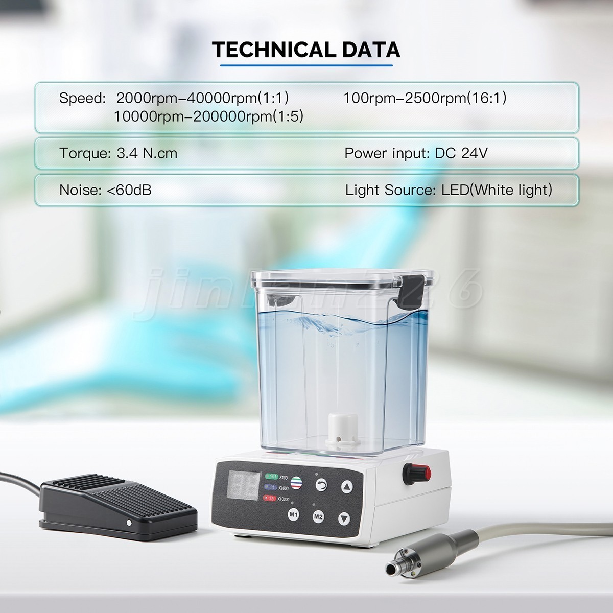 SANDENT Dental LED Electric Motor System Micromotor Water Tank Own Water Supply