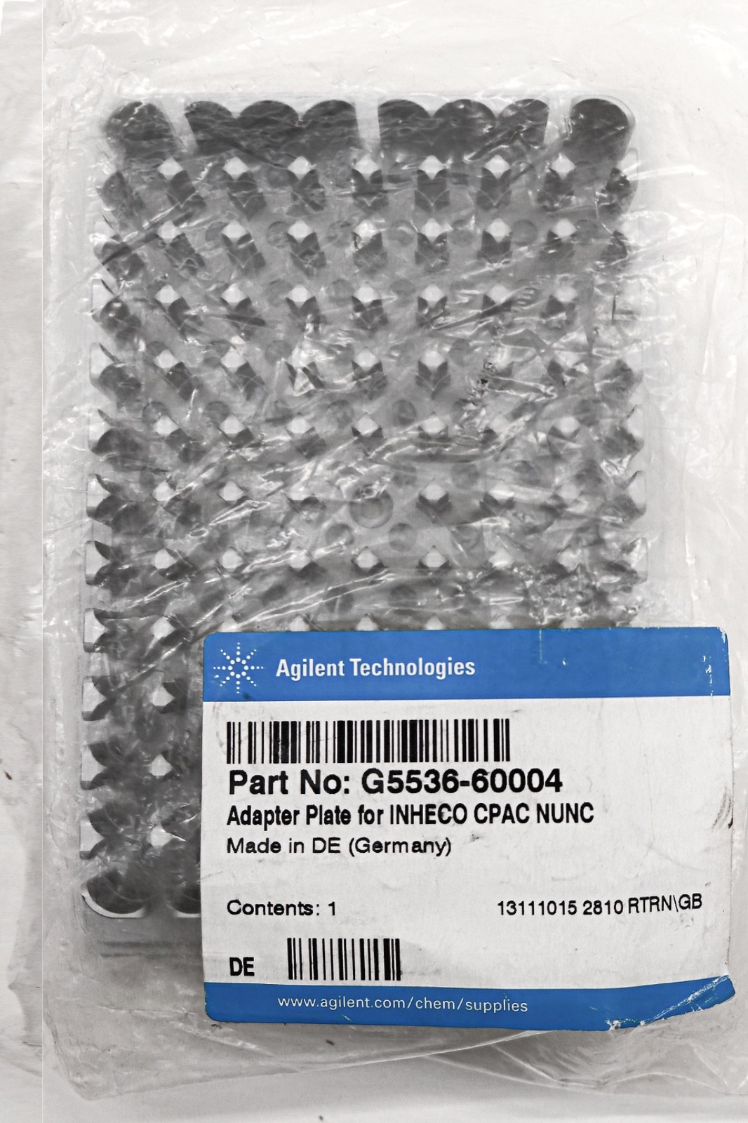 Agilent G5536-60004 Adapter Plate for INHECO CPAC NUNC