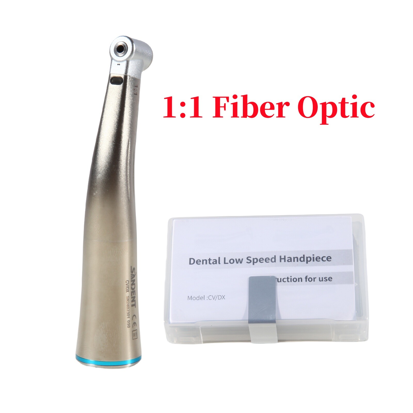 Fiber Optic LED 1:1 Contra Angle Low Speed Handpiece DS Dental