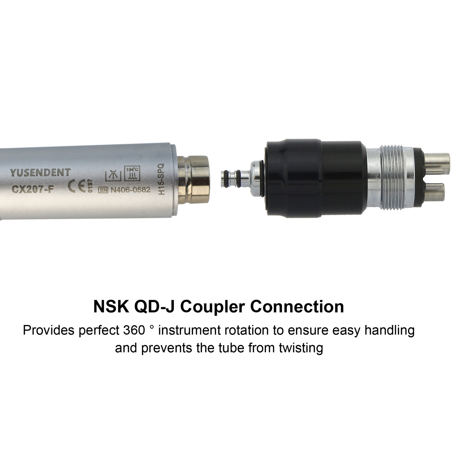 COXO Dental Handpiece LED 4 Hole Air Turbine CX207-F Self Power High Speed M4