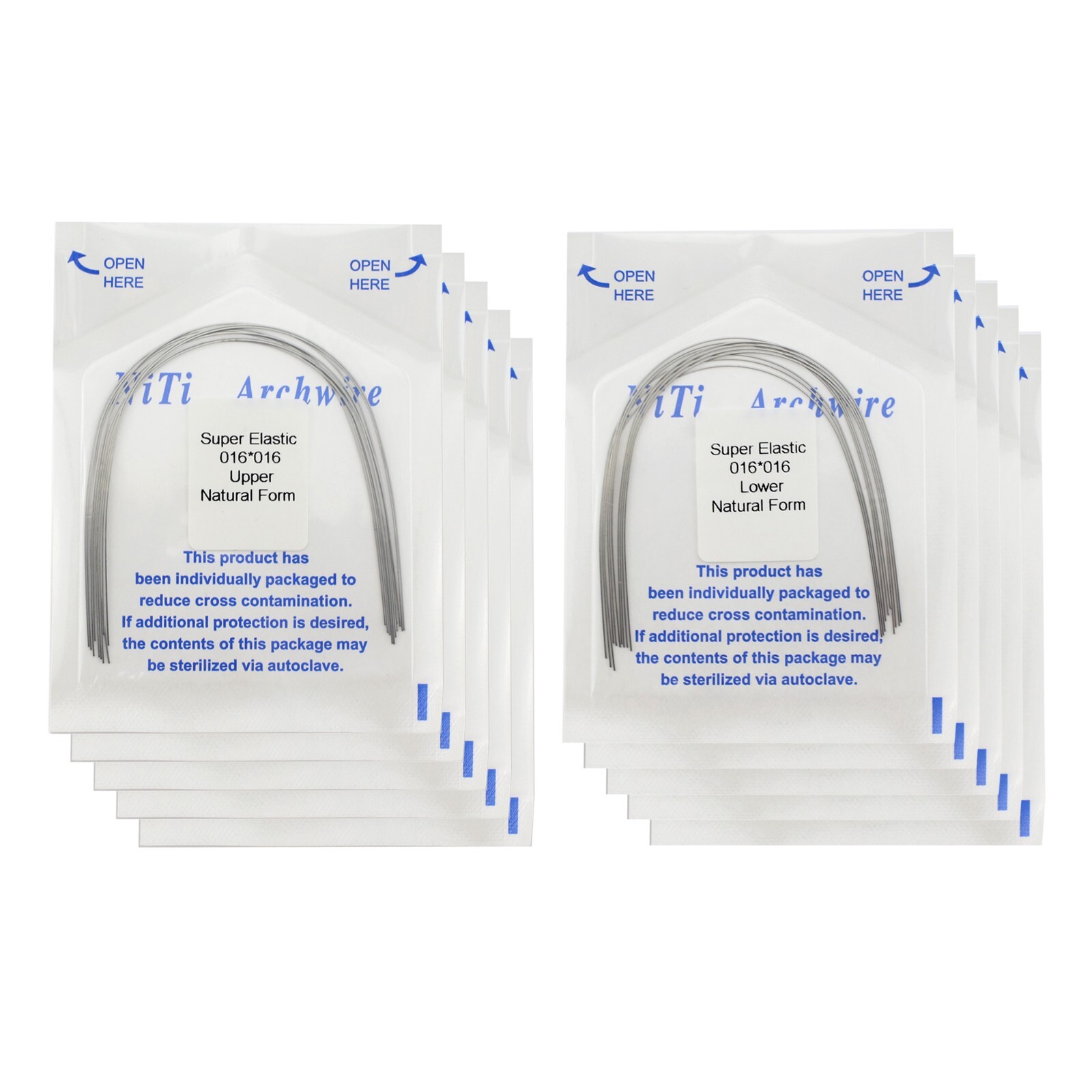 100PCS Dental Orthodontic Niti Arch Wire Natural Form Arches Round Rectangular