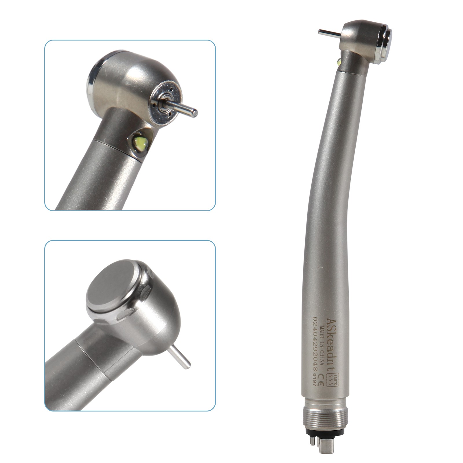 ASkeadnt E-generator Dental LED Fiber Optic /High Speed Handpiece 4 hole NEW