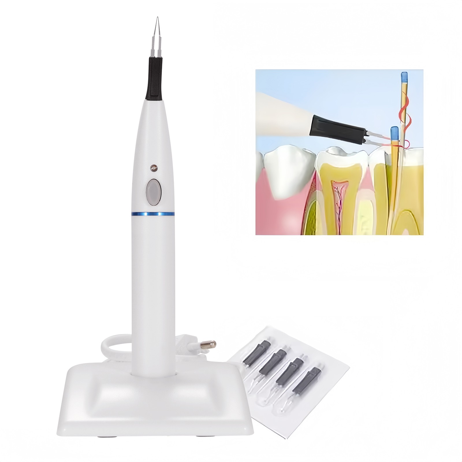 1-10 sets Endo Cordless Gutta Percha Tooth Gum Cutter 4pcs Tips Dental