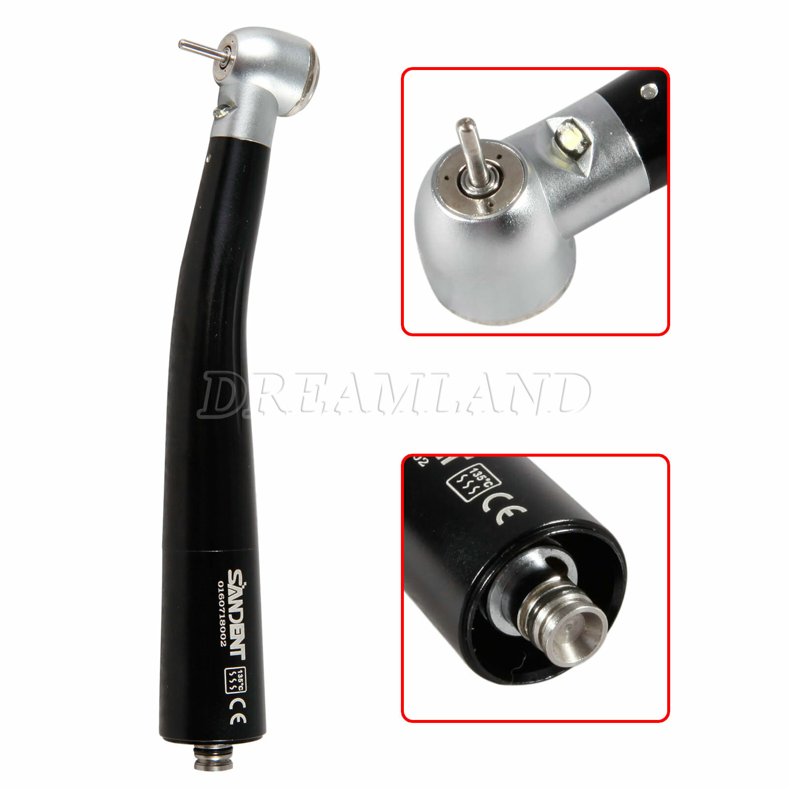 E-generator Dental LED Fiber Handpiece 3-Spray fot NSK + 4 Hole Quick Coupler