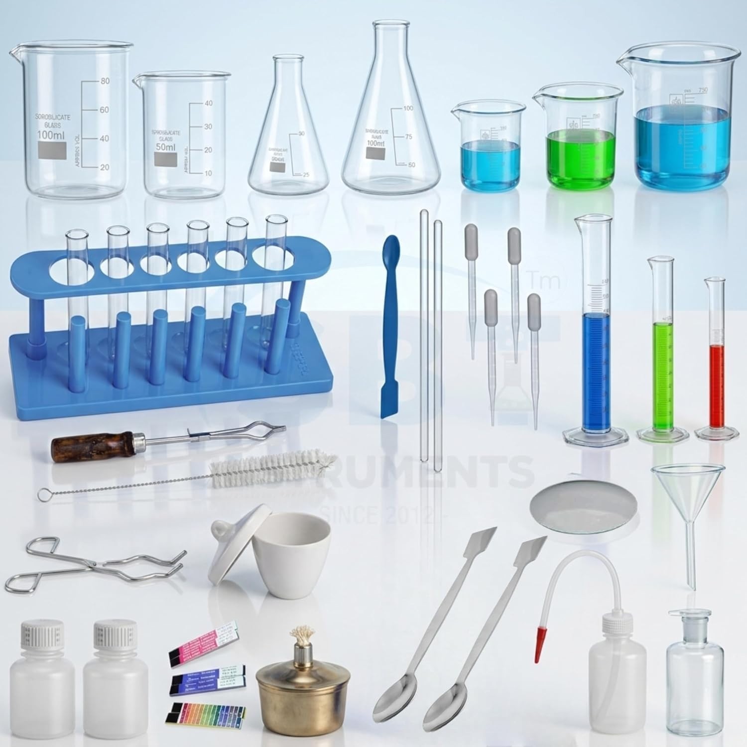 Chemistry Lab Kit 36+4 Items Borosilicate Glass Science Experiment Set