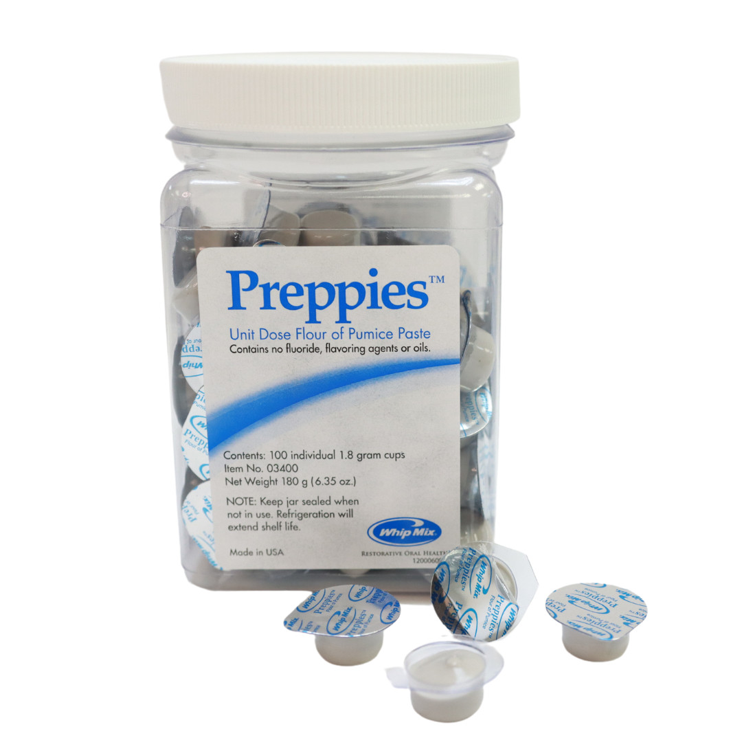 *100-Pieces* Whip Mix Preppies Unit Dose Flour Of Pumice Paste 1.8 Grams 03400