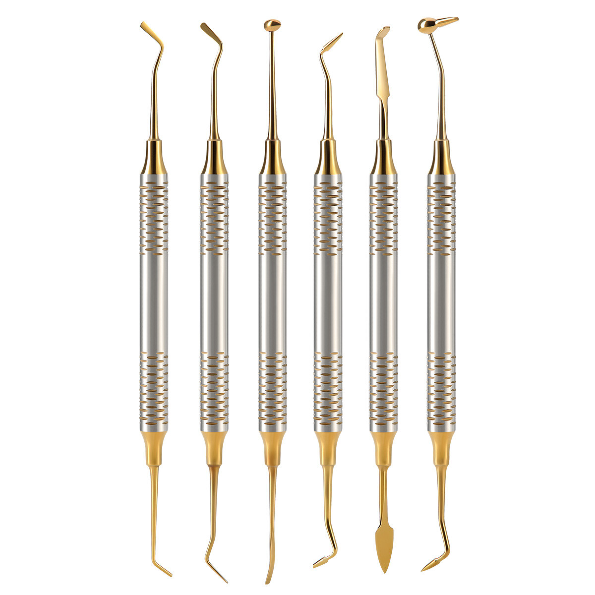 6pcs/set Dental Composite Resin Filling Spatula Repair Restorative Instruments