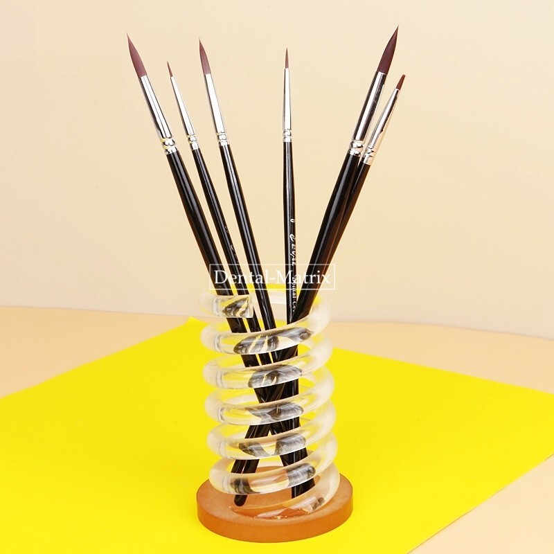 Dental Porcelain Brush Pen Ceramic Teeth Adhesive Resin Shaping Brushes 6pcs/set